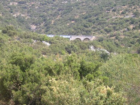 Achladocambos Viadukt, Griechenland (zwischen Parthenion und Elaiochorion)