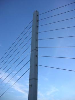 Kessock Bridge, Inverness: The four columns are hollow. There is a ladder inside which allows access to the aircraft warning lights at the top