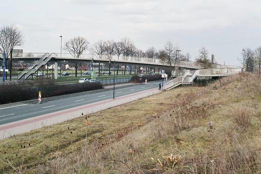 Fußgängerbrücke «Am Rosenplätzchen», DortmundAnsicht von Südwesten