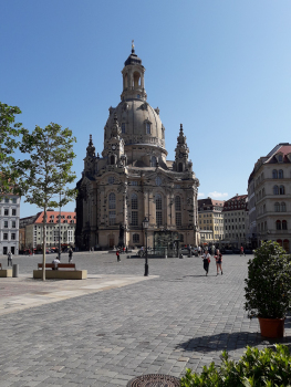 Frauenkirche, Dresden:Ansicht von Südosten.