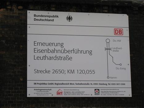 Passage supérieur ferroviaire sur lla Leuthardstrasse à Dortmund