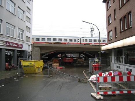 Brücke Leuthardstraße in Dortmund (2008), Südteil von Süden aus gesehen, vor dem Einschieben