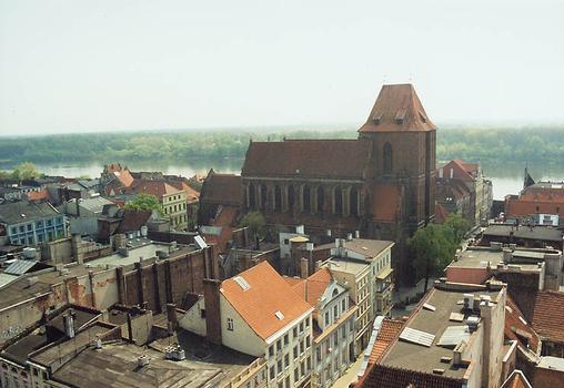 St. Johns Cathedral in Torun seen from Old Town Hall