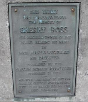 Ross Island Bridge dedication plaque