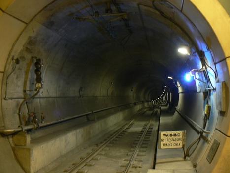Robertson Tunnel opening onto Washington Park MAX Station
