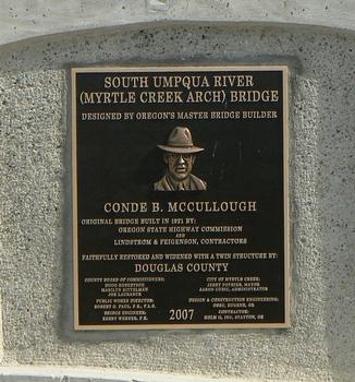 South Umpqua River (Myrtle Creek) Bridge Plaque