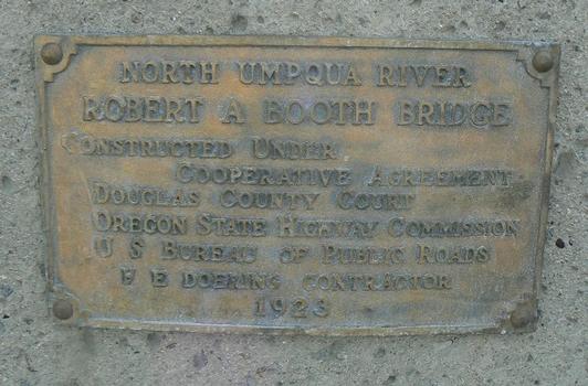 North Umpqua River (Winchester) Bridge Plaque