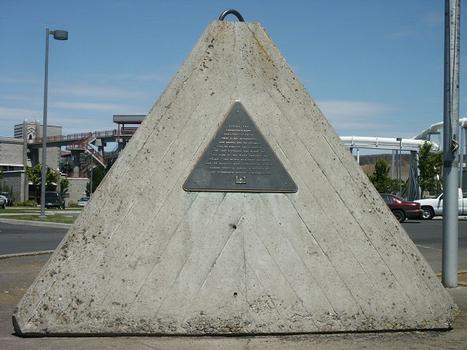 Tetrahedron used in cofferdam during construction of McNary Dam (Columbia River)