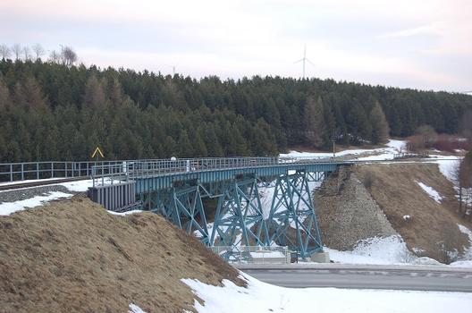 Brücke der Fichtelbergbahn in Oberwiesenthal, Annaberg (Kreis), Sachsen, Deutschland