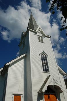 Kirche, Skanevik, Hordaland, Norwegen