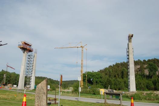 Pont pour l'autoroute E 6 en construction près d'Åmål