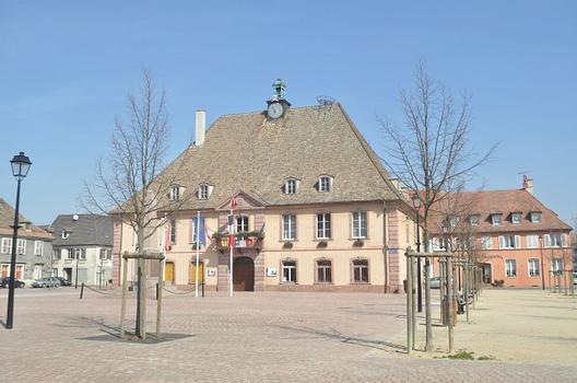 Rathaus, Neuf-Brisach, Haut-Rhin, Elsaß, Frankreich