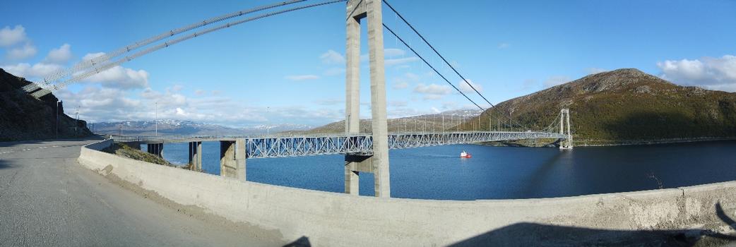 Kvalsund-Brücke, Hammerfest, Finnmark, Norwegen