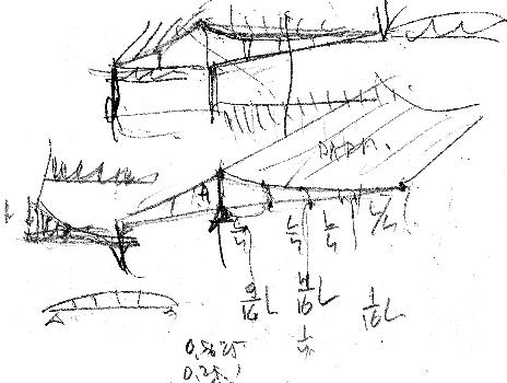 Torwar - Zalewski's sketches show the concepts and proportions of the beams