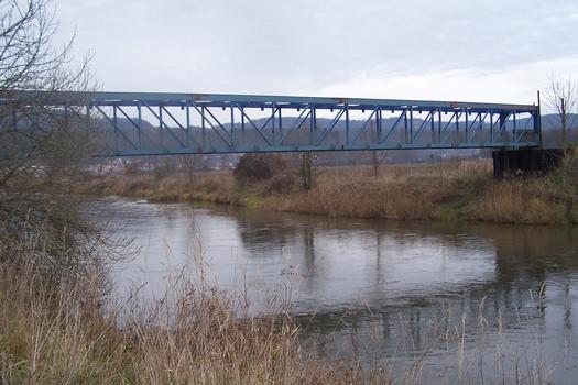 Ancien Pont-barrière entre Heldra et Treffurt sur la Werra reconvertit en passerelle