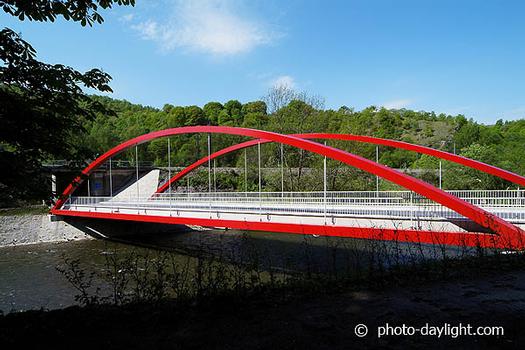 Pont de la Rochette sur la Vesdre à Chaudfontaine (BE)conception: bureau Greisch