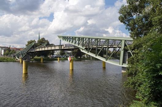Footbridge across Klughafen at Lübeck