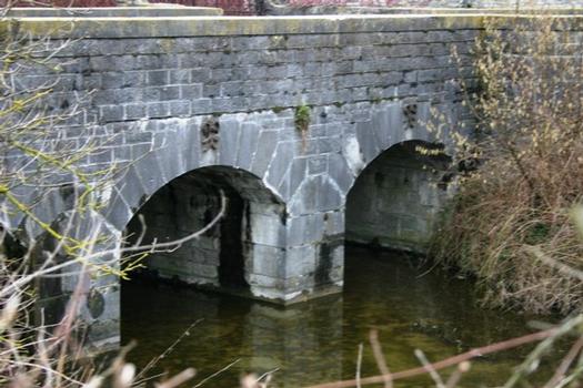 Die Brücke der Wasserburg Fallais