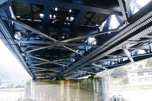 Pont ferroviaire à Rivage sur l'Amblève vue du tablier