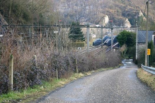Pont ferroviaire à Rivage sur l'Amblève Vue sur le pont