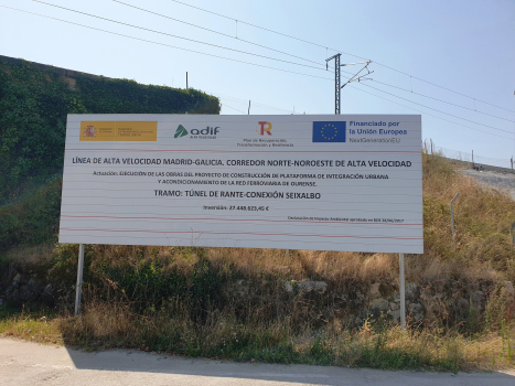 Rio Barbaña Viaduct and Rante Tunnel info panel