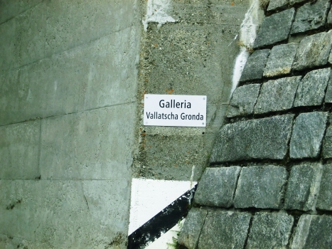 Vallatscha Gronda Tunnel southern portal plate