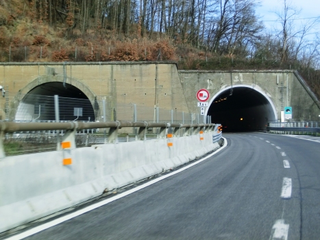 Montespicchio Tunnel (on the left) and Montespicchio 2 Tunnel southern portals