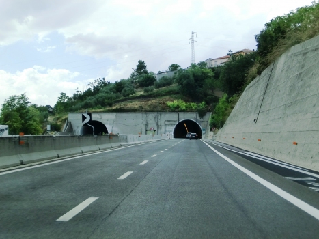 Vaccari Tunnel (on the left) and Immacolata-Vaccari Tunnel southern portals