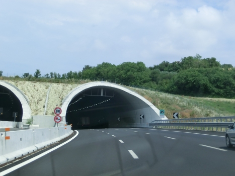 Three lanes widened Montedomini Tunnel