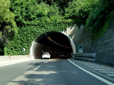 Novilara Tunnel - central tube, northern portal, before widening to three lanes