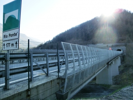 Rio Ponté Viaduct and, at the end, Serre la Voute Tunnel eastern portals