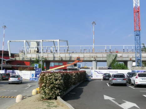 Bologna People Mover - Guglielmo Marconi airport station under construction
