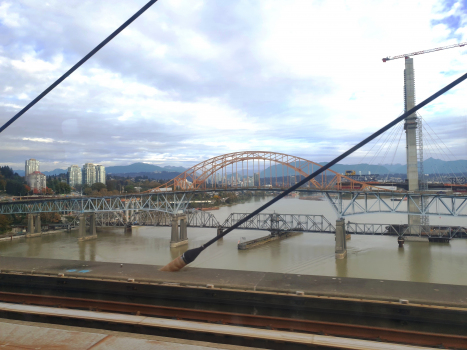 (from lowest to highest) CNR Bridge, Pattullo Bridge and New Pattullo Bridge