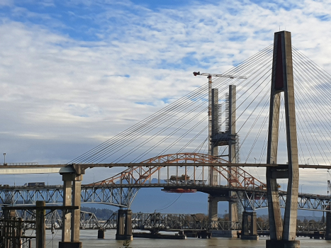 SkyBridge and, successively, Pattullo Bridge CNR Bridge and New Pattullo Bridge