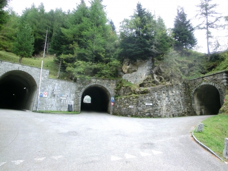 Luzzone Tunnels : (from left to right) Luzzone II, III and IV Tunnels western portals