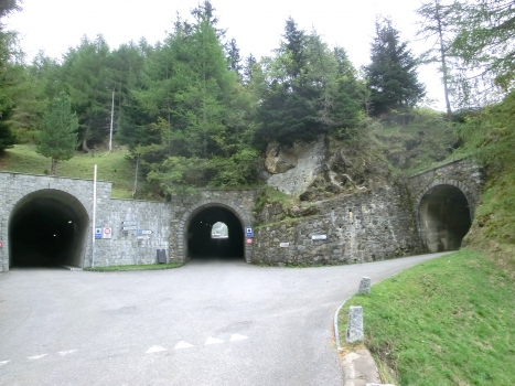Luzzone Tunnels: (from left to right) Luzzone II, III and IV Tunnels western portals