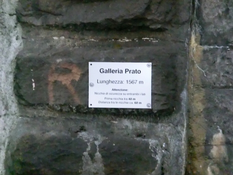Prato Tunnel plate at lower portal