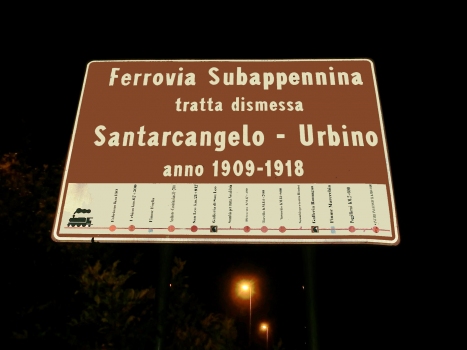 Verucchio (Romagna) Tunnel, info panel