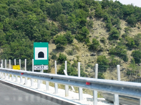 Demati Tunnel road sign