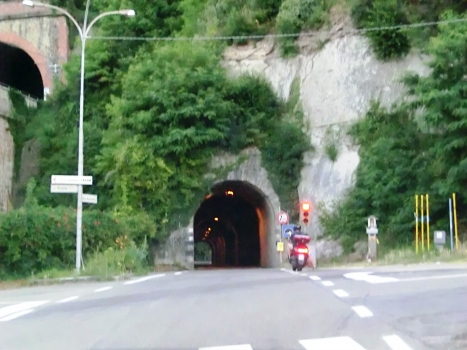 Cova railroad and road Tunnel northern portals