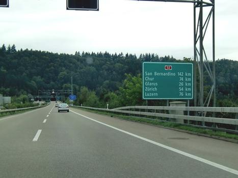A 53 Motorway (Switzerland)near Reichenburg