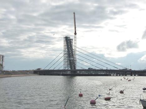 Crusell Cable stayed Bridge under construction