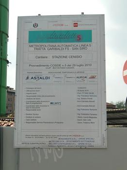 Cenisio Metro Station, site panel