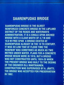 Saarenpudas Bridge info panel