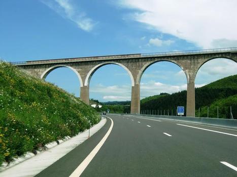 Viaduc du Pont Marteau from A89 motorway