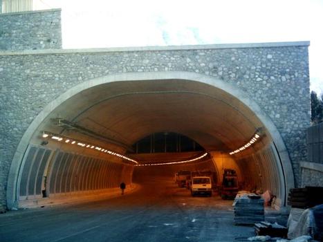 Valsassina Tunnel northern portal under construction