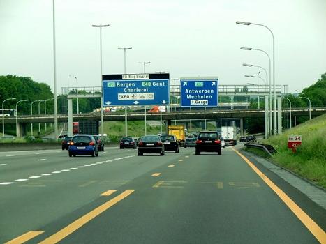 R0 Motorway at Machelen interchange (A1-E19)