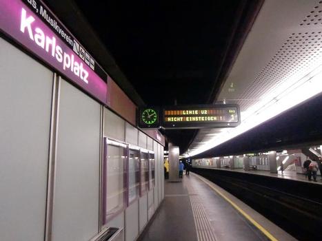 Karlsplatz Metro Station line U2, platform