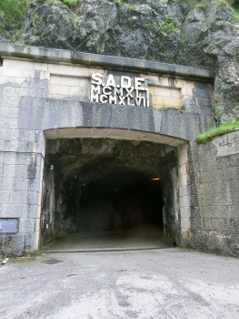 Tunnel der Talsperre Sauris