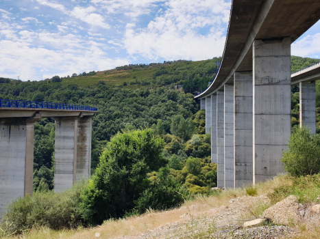 N525 (on the left) and A52 Los Tornos Viaducts